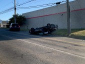 One injured after car flips on roof in Boardman