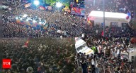 39 dead in Karur stampede: Photos capture massive turnout, panic at Vijay’s rally; 2km stretch packed with crowd