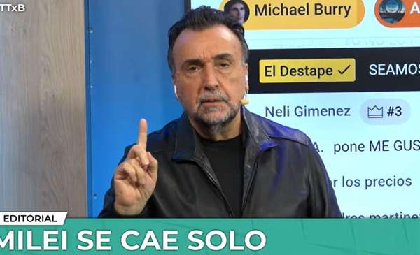 El editorial de Roberto Navarro en TTxB: "Milei se cae solo"
