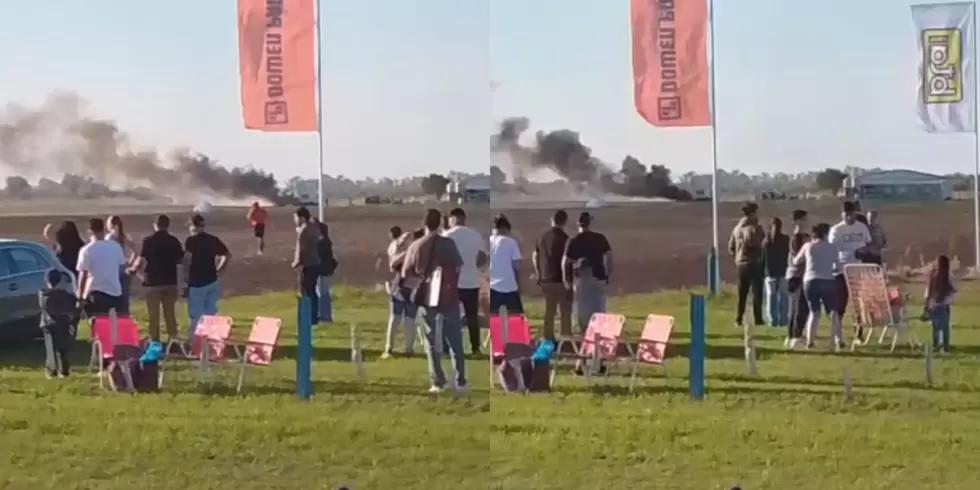 Una avioneta se estrelló durante un festival de acrobacias en Córdoba: dos víctimas fatales