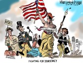 Cartoon: Fighting for democracy