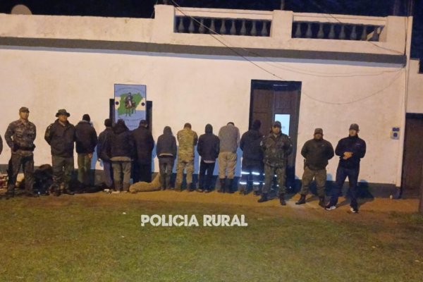 TODOS DETENIDOS! Cayeron 10 cazadores furtivos con armas y animales faenados en Corrientes (IMÁGENES)