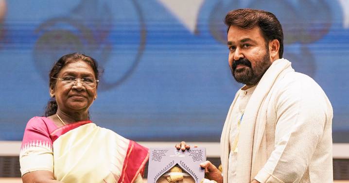 Mohanlal honoured with Dadasaheb Phalke award at 71st National Film Awards ceremony