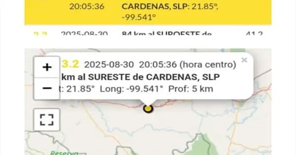 Temblor sacude la Zona Media