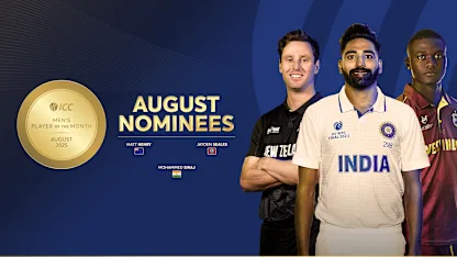 ICC Men’s Player of the Month nominees for August 2025