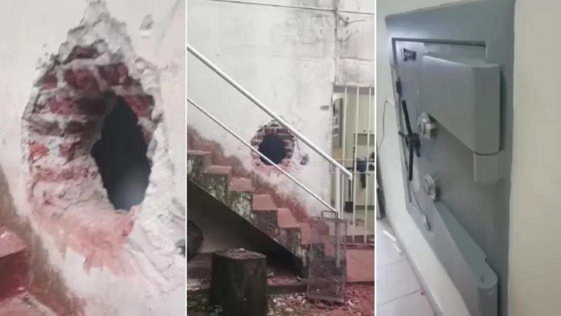 Robo y sorpresa: Hicieron un boquete para entrar a un banco y encontraron la caja fuerte vacía