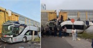 Tren en Atlacomulco embiste a autobús de pasajeros; al menos 8 muertos