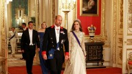 Royal jewels shine at Windsor Castle state banquet for Trump visit