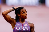 Sha’Carri Richardson Stumbles Again in 100M but Scrapes Through After Green Card Drama Sha'Carri Richardson almost hits the ground in the 100 at worlds, creating a qualification scare but ultimately g