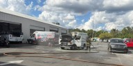 Vehicle catches fire outside dealership