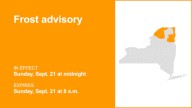 NY weather: Frost advisory in place for New York for Sunday