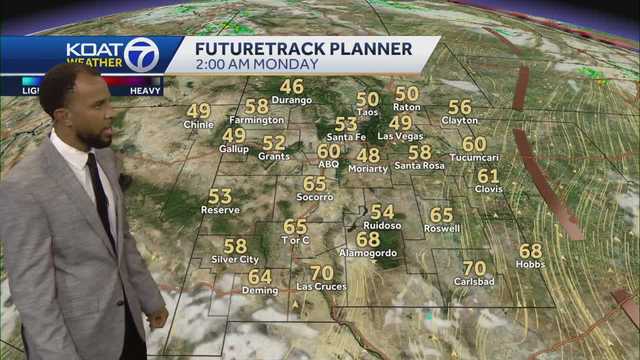 Most of New Mexico will be dry today after an active Saturday