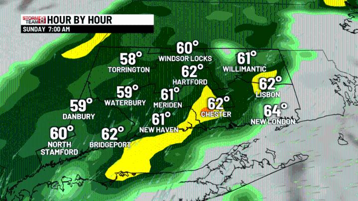 Clearing conditions overnight, sunny and dry Monday!