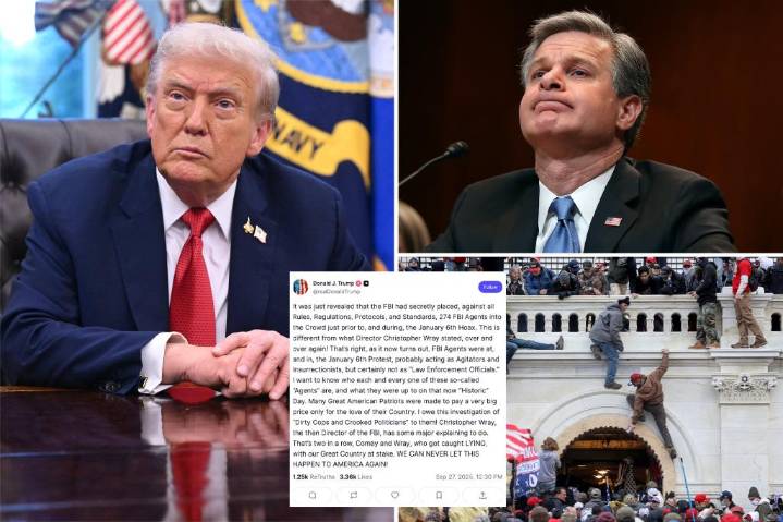 Trump rages at bombshell report alleging FBI had 274 plainclothes agents in crowd during Capitol riot