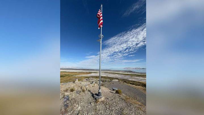 Unauthorized flagpole at historic Great Salt Lake site sparks state review
