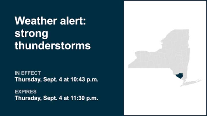 NY weather: Look for strong thunderstorms in Orange County Thursday night