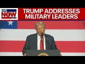 President Trump addresses top military leaders