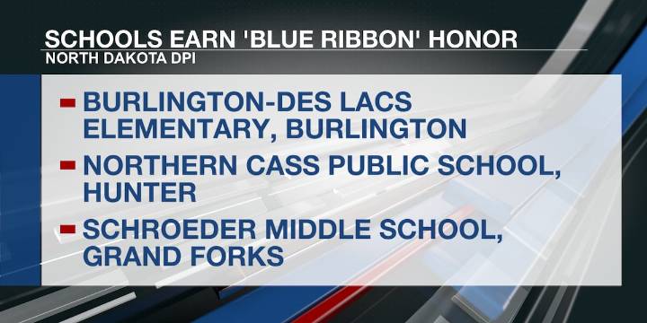 Trio of North Dakota schools earn ‘Blue Ribbon’ honor