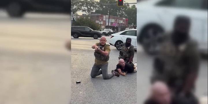 ICE agent drops gun during chaotic arrest that was caught on camera