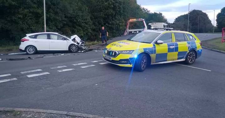 Police appeal after two-car crash puts three in Royal Stoke