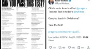 All questions revealed from PragerU test for new Oklahoma teachers