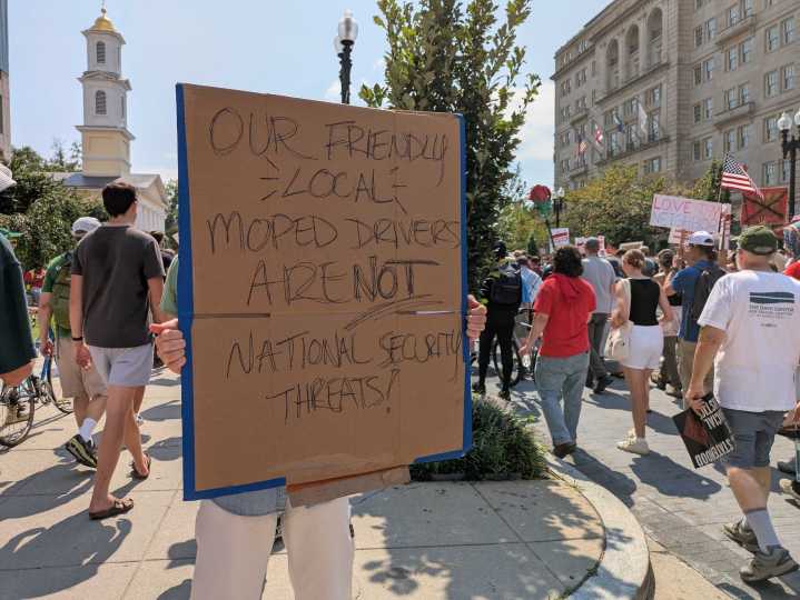 In D.C., A Moped On The Ground,  An SUV Full Of US Marshals And A Mystery