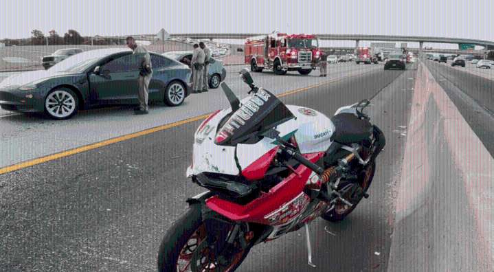 Motorcycle rider taken to hospital after crash on I