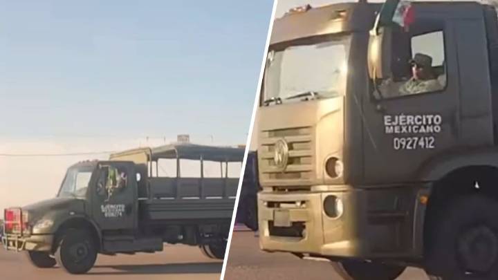Vehículos del ejército mexicano vistos en el Valle harán entrenamiento militar conjunto