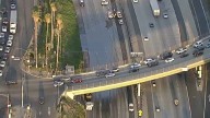 Spilled cooking oil causes major traffic jam on 10 Freeway in Colton area
