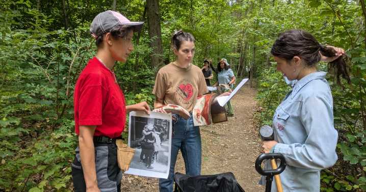 A fleeting art show along the trails of Mt. Holyoke, inspired by a 19th century landscape