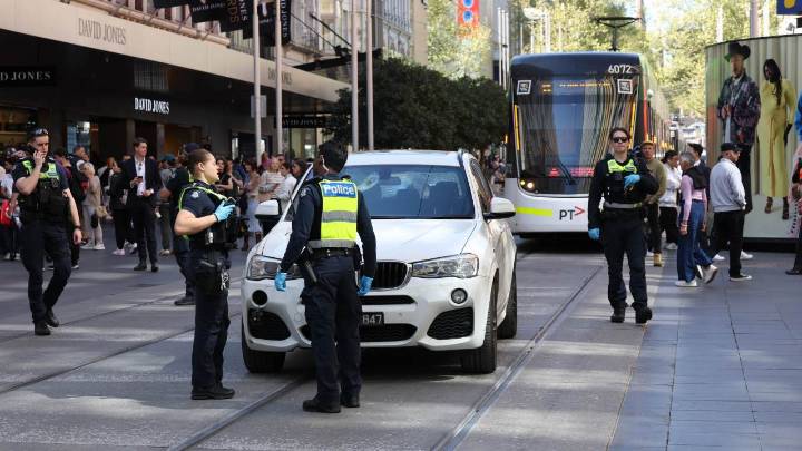 'Victorians won't tolerate it': Four teenage boys charged over chaotic stolen car chase in Melbourne’s Bourke Street