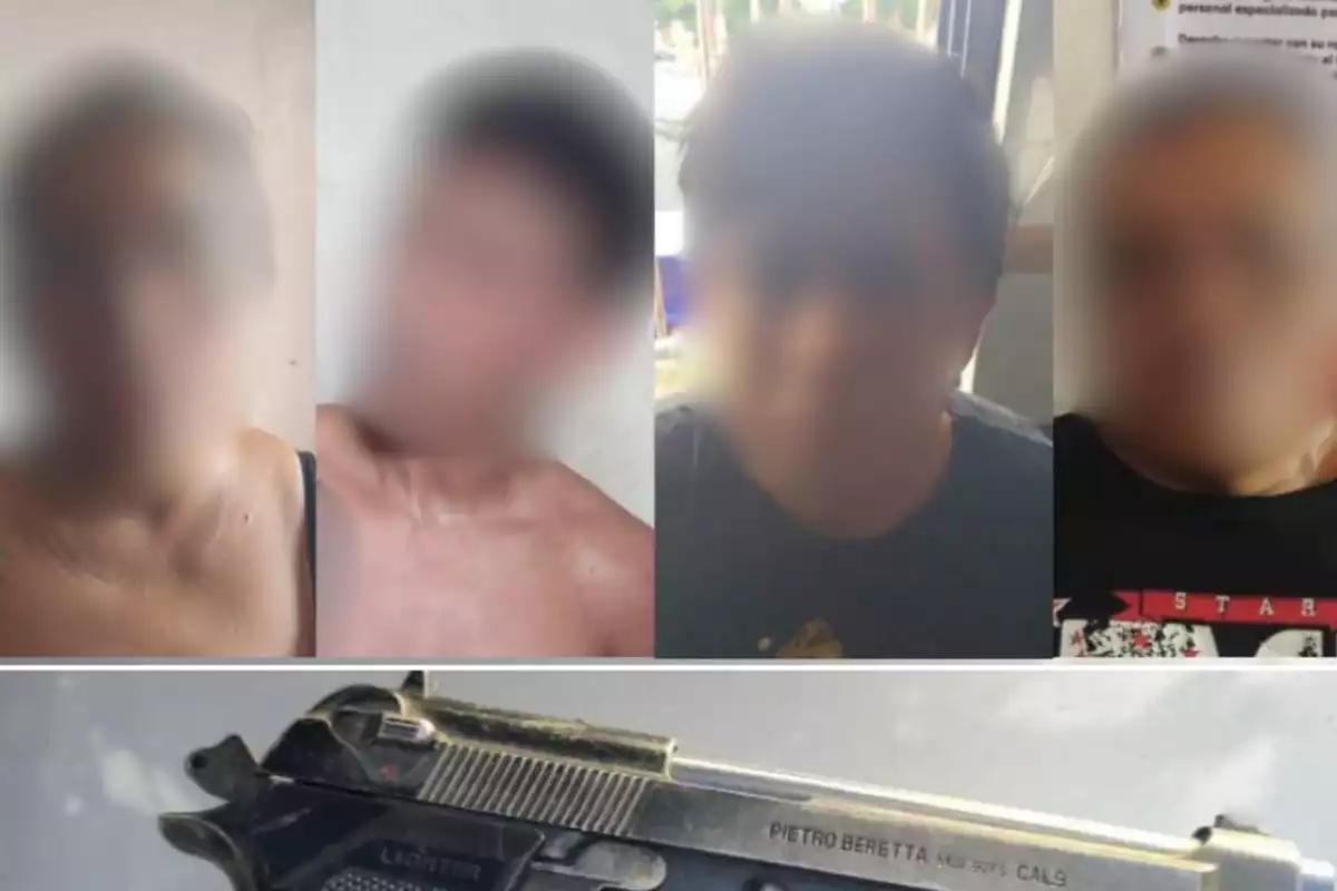 Cuatro detenidos por robo con violencia en la tienda “El Negrito” de Chocholá, Yucatán