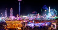 Palms sweating, heart pounding - watch the plummet to earth on Goose Fair's tallest ride Skyfall