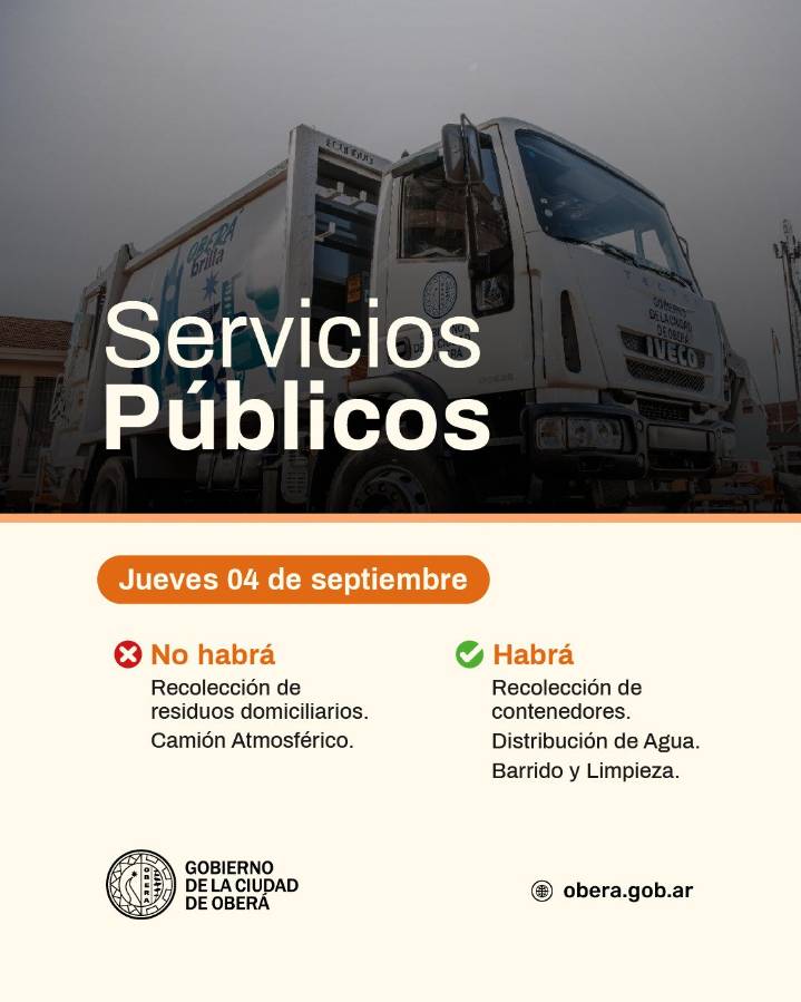 Servicios públicos en el asueto administrativo