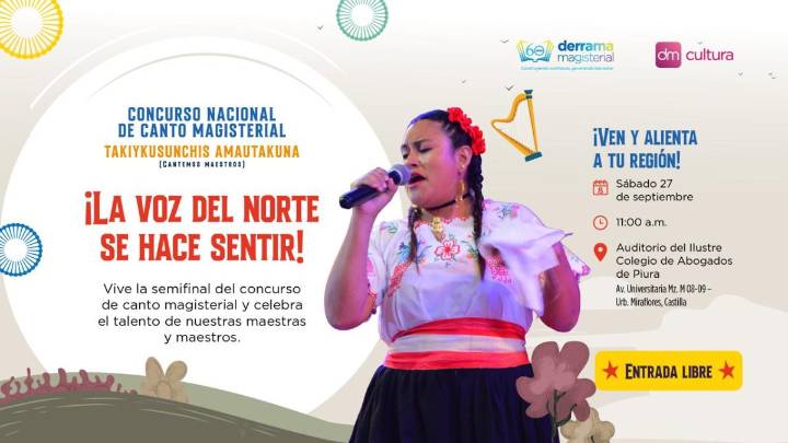 Piura será sede de la Semifinal Macrorregional Norte del Concurso Nacional de Canto Magisterial “Cantemos Maestros 2025”
