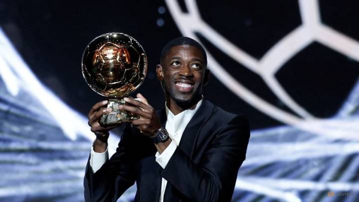 Eye on the prize: Dembele rejoices in Ballon d’Or glory