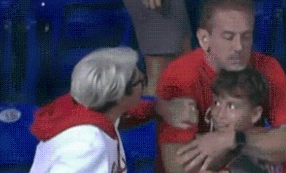 Shocking moment woman takes home run ball from little boy after screaming at his dad in crowd at Phillies baseball game