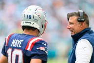 Mike Vrabel gives Patriots QB Drake Maye props for effort in Miami