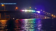 Melbourne Causeway lit up in support of LGBTQ rights