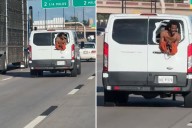 Oklahoma inmate hangs out the back of speeding corrections van pleading for help on freeway: video