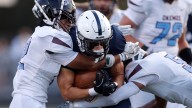 WATCH: East Lansing's Baylor Schanski breaks multiple tackles on a 29