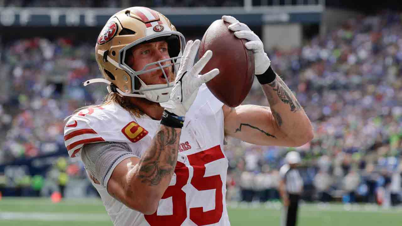 Report: 49ers place Kittle on IR, waive struggling kicker Jake Moody