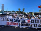 Miles de personas participan en la “Marcha por la Paz” en Culiacán, Sinaloa