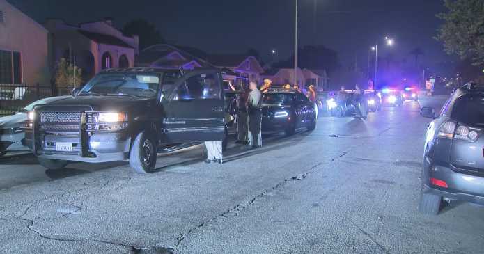 Police pursuit through East Los Angeles ends with crash