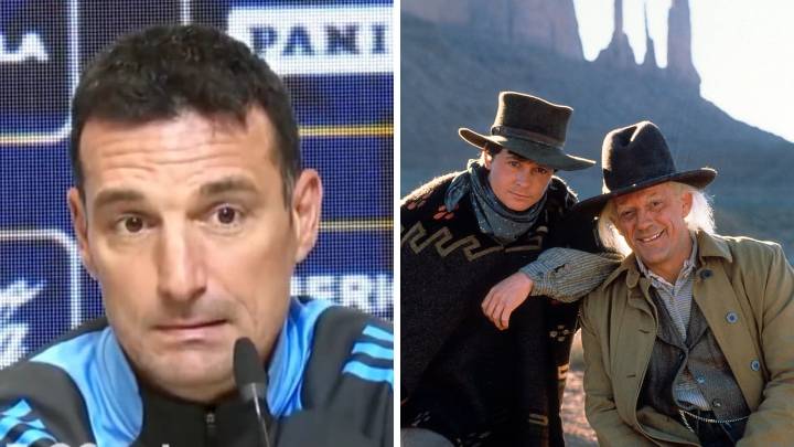 'Corcharon' a Lionel Scaloni en plena rueda de prensa: le preguntaron por Volver al Futuro y así reaccionó