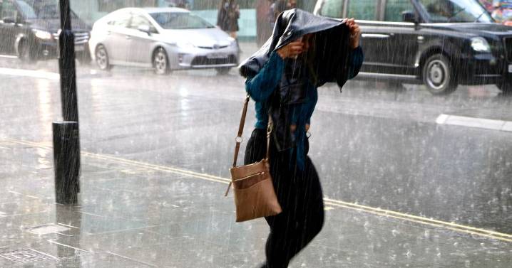 UK weather: Nearly one month's rainfall to batter regions in just a few hours TODAY
