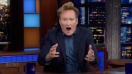 Conan OBriens interview with Stephen Colbert is 23 minutes of beautiful chaos