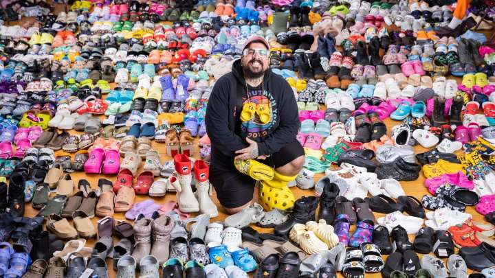 Wethersfield native claims the World Record for largest Crocs collection