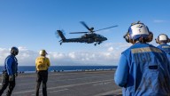 USS America trains with Army helicopters on way to new San Diego homeport