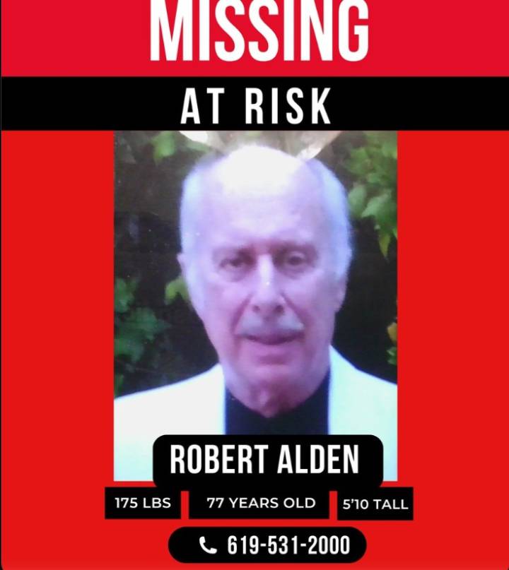 Search underway for at-risk Robert Alden, 77, last seen in SD